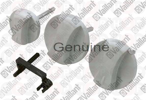 Buttons grey, kit of 3